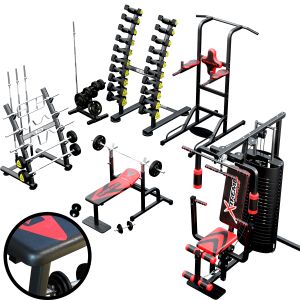 Set Simulator Horizontal Bar Barbell Dumbbell