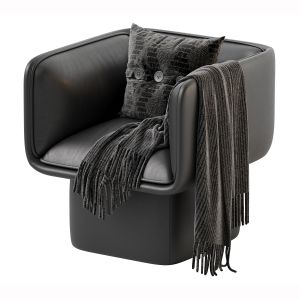 Missana Block Armchair Black