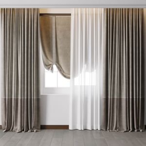 Hadi Curtain With Roman Blind 68