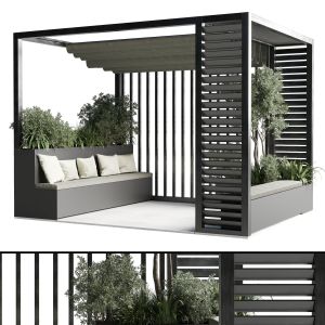 Landscape Furniture With Pergola And Roof Garden 0