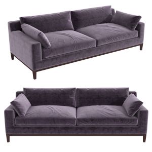 Custom Made Two Seat Purple Sofa