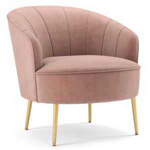 Matilda Velvet Shell Accent Chair