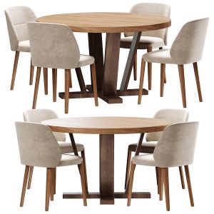 Potocco Concha Aura Dining Set