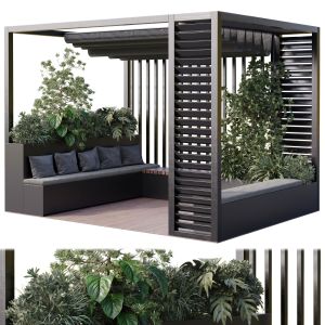 Landscape Furniture With Pergola And Roof Garden 1