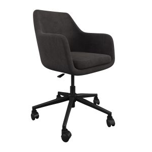 Nora Grey Velvet Office Chair Actona