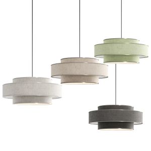 Hanging Lamp In Linen Souko