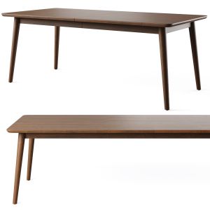 Tate Walnut Extendable Midcentury Dining Table