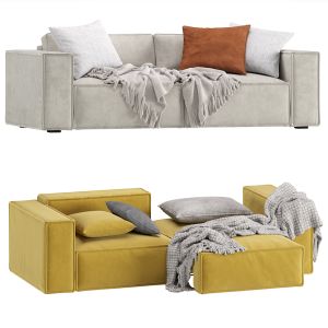 Sofa Loft Velvet Yellow