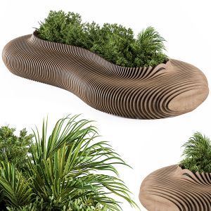 Urban Furniture Parametric Bench With Plants 22