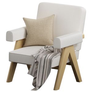 Lounge Chair Pierre Jeanneret Pj 01 Cream