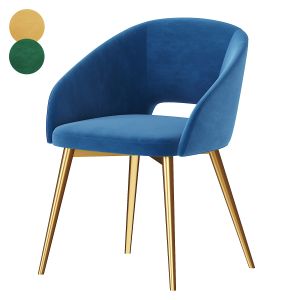 Baxton Studio Dining Chairs, Navy Blue