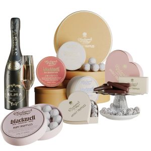 Gift Set Of Sweets And Collectible Sparkling Wine