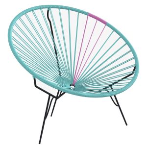 Acapulco Blue Round Chair Autentic