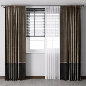 Curtain With Metal Curtain Rod  Metal Blind 10