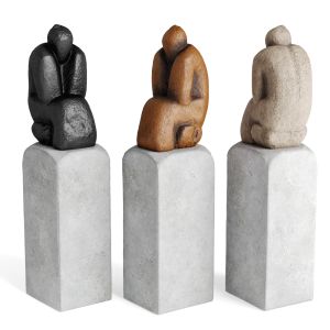 Sitting Figure Pedestal