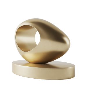 Rh Abstract Solid Brass Sculpture 2