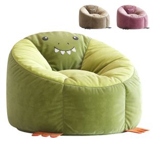 Posh Creations Fuzzy Animal Bean Bag Chair, Dinosa