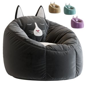 Character Bean Bag Chair Black Cat