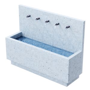 Suni Concrete Penta Wall Fountain