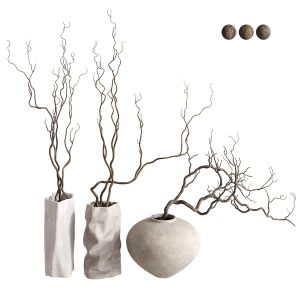 3 Vases With Branches Set