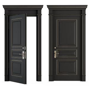 Black And Gold Classic Door - Set 36