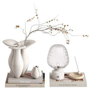 Decorative Set With Lily Vase