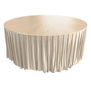 Round Table Skirt Wood Top Cloth