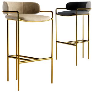 West Elm Lenox Velvet Bar Counter Stools