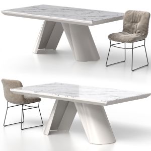 Chair Annie And Table Apian By Calligaris