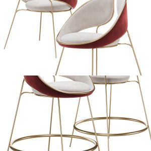 Hyoku Dining + Bar Chair by Alma de Luce