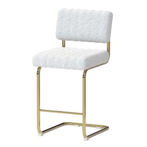 Blake Boucle Bar Stool White