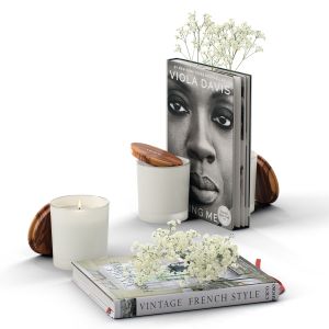 Decor Set 45 Gypsophila And Books