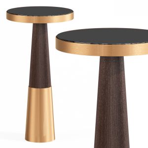 High Brass And Espresso Modern Drink Table