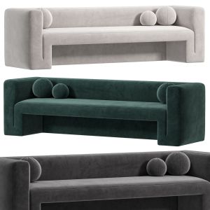 Matra Deep Teal Velvet Sofa By Cb2