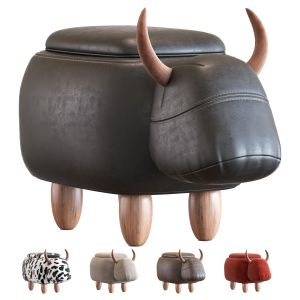 Leather Standard Stool Modern Style Simple Househo