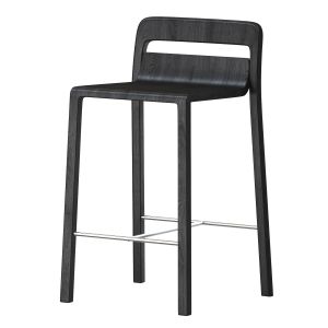 Hollywood Bar Stool Black Stained Oak