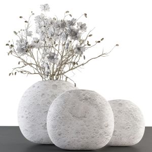 Bouquet 88 - White Flower Lunar Vase