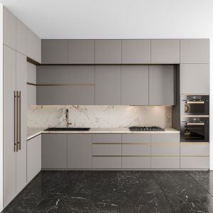 Kitchen Modern - Gray And Gold 84