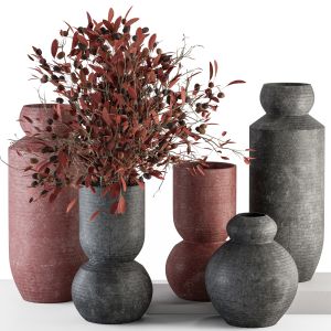 Vase And Plant Decorative Set - Set 104