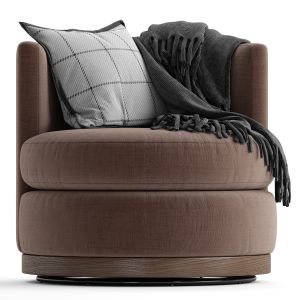 Potterybarn Balboa Upholstered Swivel Armchair