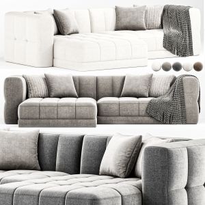 Tavi 2 Piece Laf Sectional Alcala Graphite Sofa By