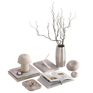 White Decorative Set With Branches