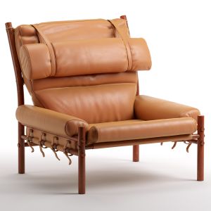 Scandinavian Modern Arne Norell Leather Inca Loung