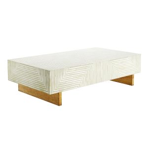 Anthropologie Savi Striped Inlay Coffee Table