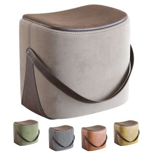 Contemporary Rectangle Shape Ottoman Faux Leather