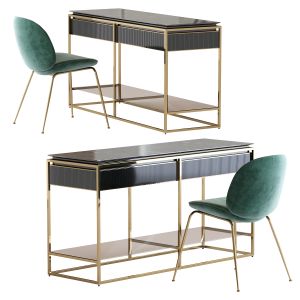 Visionnaire Consoles Banner And Gubi Beetle Chair