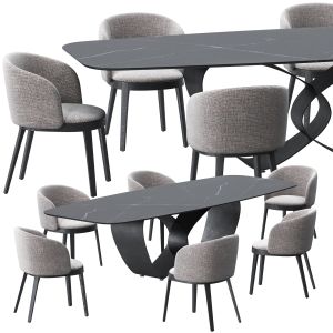 Calligaris Adel Chair Breeze Table Set