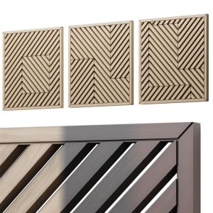 Large Geometric Wooden Wall Hanging Set