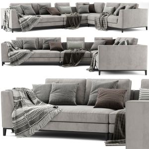 B&B Lucrezia L Shaped Sofa