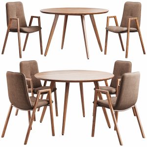 Wagner Round Dining Table and Rialto Chair